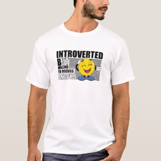 Introvert maar bereid om snacks te bespreken Funny T-shirt
