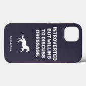 Introvert maar bereid om te bespreken dressuur gra Case-Mate iPhone case (Achterkant (horizontaal))