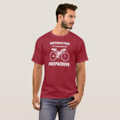 Introvert maar gestookt om te praten over bikepack t-shirt (Voorkant volledig)