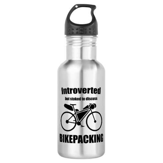 Introvert maar gestookt om te praten over bikepack waterfles (Voorkant)