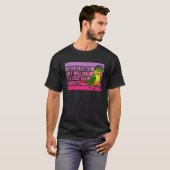 Introvert maar papegaaien Geel zijdig Groene Wang  T-shirt (Voorkant volledig)