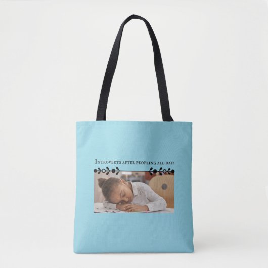 Introvert meme schouder Canvas tas (Voorkant)