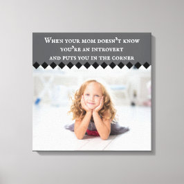 Introvert meme uitgerekt canvas