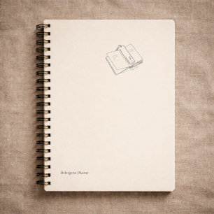 Introvert Minimalistische Lijnkunst Literaire Cade Notitieboek