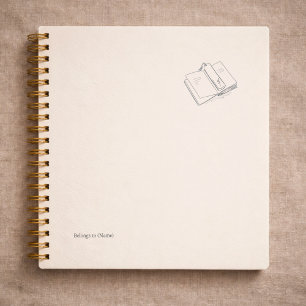 Introvert Minimalistische Lijnkunst Literaire Cade Notitieboek