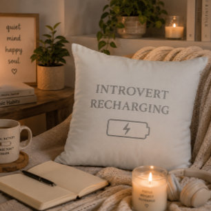 Introvert Opladen Sociale Batterij Opladen Kussen