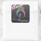 Introvert Party Vierkante Sticker (Tas)