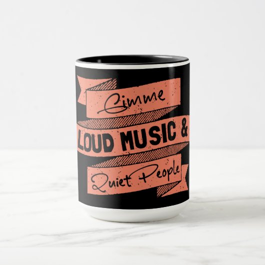 Introvert persoonlijkheid luide muziek stille mens mok (Midden)