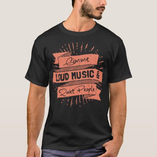 Introvert persoonlijkheid luide muziek stille mens t-shirt (Voorkant)