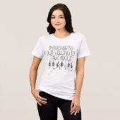 Introvert Plant Lover Funny Modern Typography Tri-Blend Shirt (Voorkant volledig)
