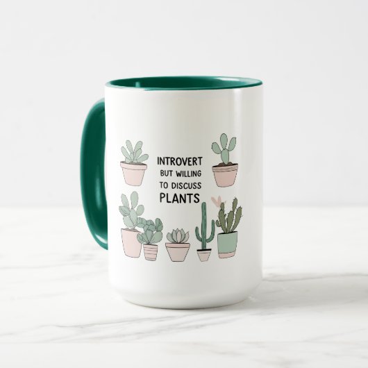 Introvert Plant Lover Mok - Grappig cadeau voor Pl (Voorkant links)