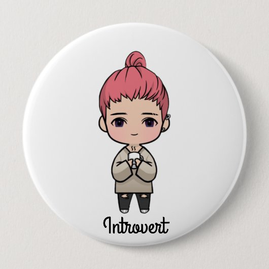 Introvert Ronde Button 4,0 Cm (Voorkant)