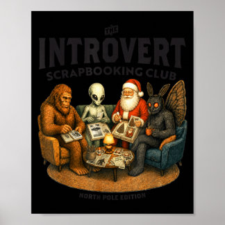 Introvert Sbooking Club Grappig Kerst Sbooker Poster