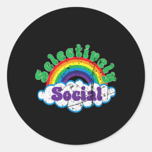 Introvert Selectief bewustzijn voor sociale geeste Ronde Sticker