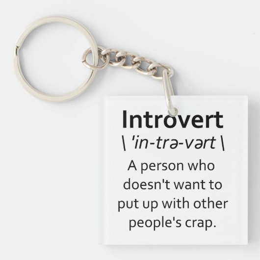 Introvert Sleutelhanger (Voorkant)