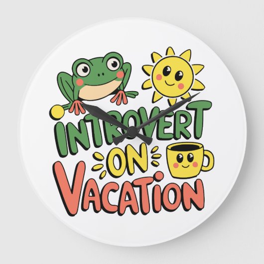 Introvert Sunshine Break Grote Klok (Voorkant)