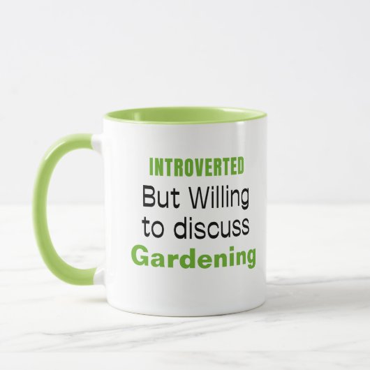 Introvert tuinieren Grappige quotes Mok (Links)