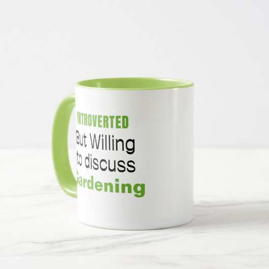 Introvert tuinieren Grappige quotes Mok (Voorkant links)
