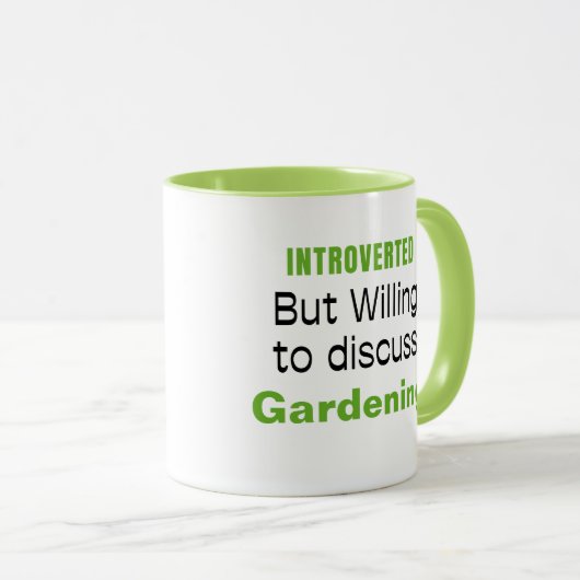 Introvert tuinieren Grappige quotes Mok (Voorkant rechts)