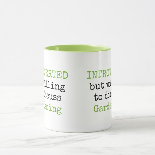 Introvert tuinieren Grappige quotes Mok (Midden)