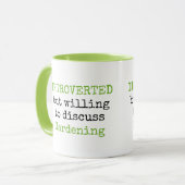 Introvert tuinieren Grappige quotes Mok (Voorkant links)
