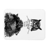 Introvert uil wijsheid geïllustreerd inkt citaat magneet (Horizontaal)