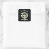 Introvert Vierkante Sticker (Tas)