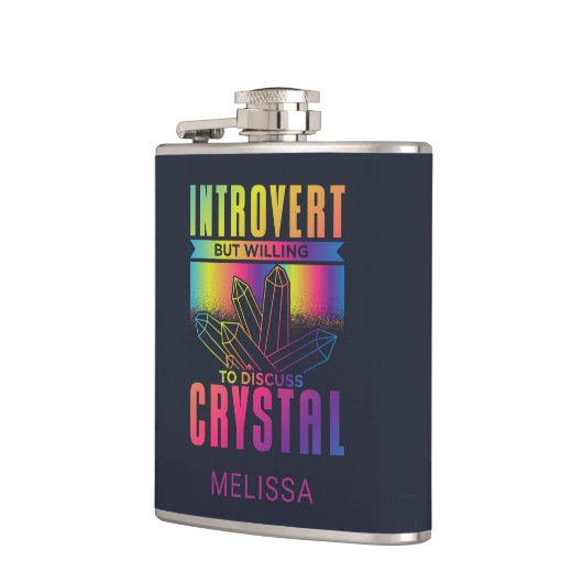 Introvert Willing om het Kristal Gepersonaliseerd Heupfles (Links)