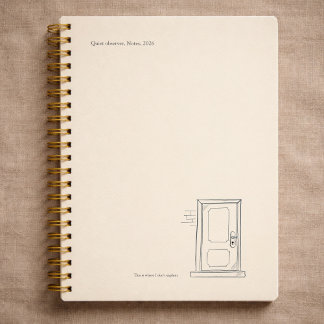 Introverte gave rustige eenzaamheid gesloten deur planner