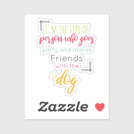 Introverte Humor Sticker (Vel)