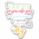 Introverte Humor Sticker (Voorkant)