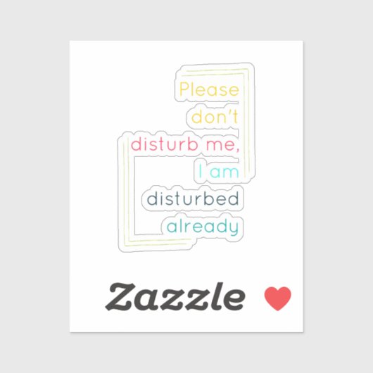 Introverte Humor Sticker (Vel)