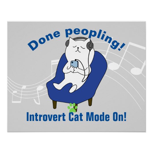 Introverte Kat Perfect Poster (Voorkant)