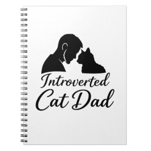 Introverte Kattenvader Vintage Silhouet Minimalist Notitieboek