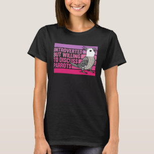 Introverte maar papegaaien met wit gezicht Grijze T-shirt