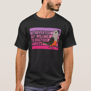 Introverte maar papegaaien Rode buikpapegaai T-shirt