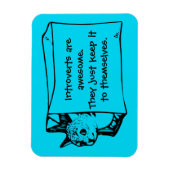 Introverte mensen zijn Geweldige kat in een Sticke Magneet (Verticaal)