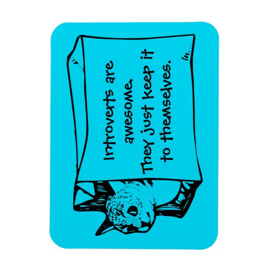 Introverte mensen zijn Geweldige kat in een Sticke Magneet (Verticaal)