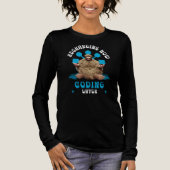 Introverte programmeur die later codeert en zich n Tri-Blend shirt (Voorkant)