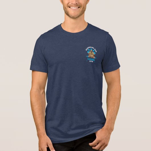 Introverte programmeur die later codeert en zich n Tri-Blend shirt (Voorkant)