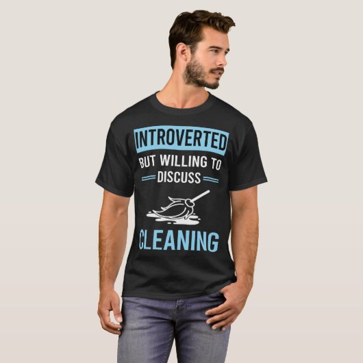 Introverte reiniging t-shirt (Voorkant volledig)