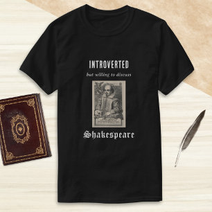 Introverte Shakespeare Afbeelding Grappig Komisch T-shirt