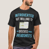 Introverte spreadsheets t-shirt (Voorkant)