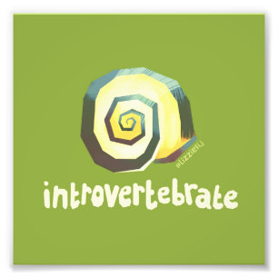 Introvertebrate slak - kleine kunstafdruk foto afdruk