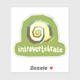 Introvertebrate slak - medium sticker