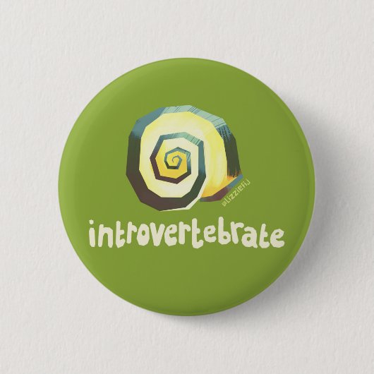 Introvertebrate slakkenbadge ronde button 5,7 cm (Voorkant)