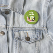 Introvertebrates green party slak badge ronde button 5,7 cm (In situ)