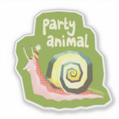 Introvertebrates party slak - medium sticker (Voorkant)