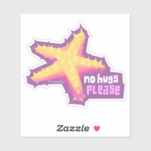 Introvertébrés étoile de mer - autocollant moyen (Feuille)