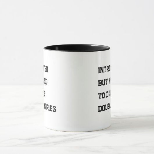 Introverted Accountant Funny Quote Coffee Mug (Centre)